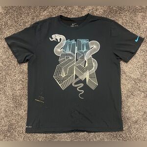 Nike Kobe Bryant KB24 Techno TShirt Men's XL Black Blue White Mamba Dri-Fit Read